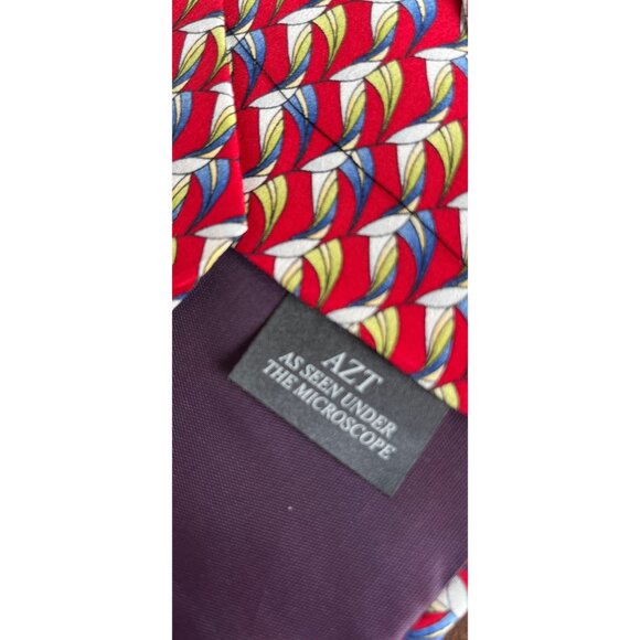 Vintage Stonehenge Miracle Expressions Tie Abstract Birds Red Blue Yellow Geomet - Picture 6 of 7